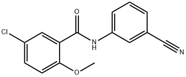5-chloro-N-(3-cyanophenyl)-2-methoxybenzamide 구조식 이미지