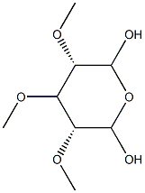 5-C-Hydroxy-2-O,3-O,4-O-trimethyl-D-xylopyranose 구조식 이미지