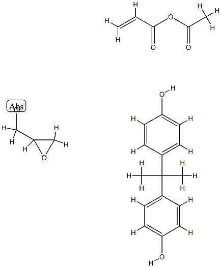 Phenol, 4,4'-(1-methylethylidene)bis-, polymer with (chloromethyl)oxirane, acetate 2-propenoate 구조식 이미지
