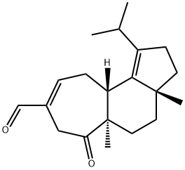 2,3,3a,4,5,5a,6,7,10,10aβ-Decahydro-1-isopropyl-3aβ,5aα-dimethyl-6-oxocyclohepta[e]indene-8-carbaldehyde 구조식 이미지