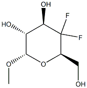 알파-D-자일로-헥소피라노사이드,메틸4-데옥시-4,4-디플루오로-(9CI) 구조식 이미지