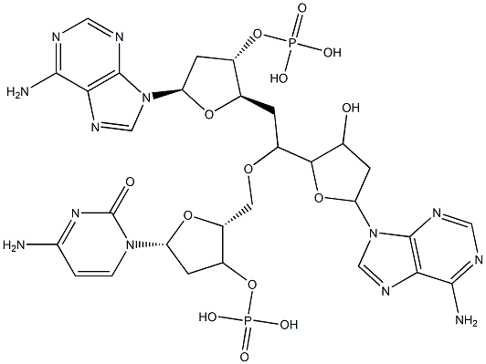 deoxyadenylyl-(3'-5')-deoxycytidylyl-(3'-5')-deoxyadenosine Structure