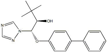 1H-1,2,4-Triazole-1-ethanol, .beta.-(1,1-biphenyl-4-yloxy)-.alpha.-(1,1-dimethylethyl)-, (.alpha.R,.beta.S)-rel- 구조식 이미지