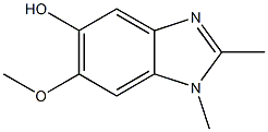 1H-Benzimidazol-5-ol,6-methoxy-1,2-dimethyl-(9CI) 구조식 이미지