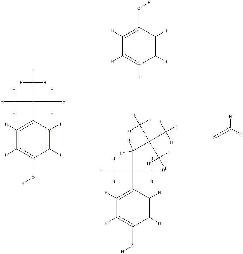 Formaldehyde, polymer with 4-(1,1-dimethylethyl) phenol, phenol and 4-(1,1,3,3-tetramethylbutyl) phenol 구조식 이미지