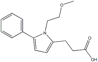 3-[1-(2-methoxyethyl)-5-phenyl-1H-pyrrol-2-yl]propanoic acid Structure