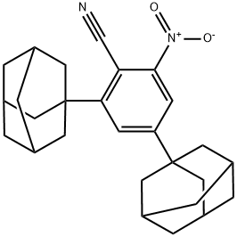 2-Nitro-4,6-bis(tricyclo[3.3.1.13,7]decan-1-yl)benzonitrile Structure