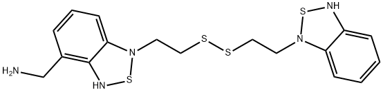 [7-[2-[2-(8-thia-7,9-diazabicyclo[4.3.0]nona-3,5,9-trien-7-yl)ethyldis ulfanyl]ethyl]-8-thia-7,9-diazabicyclo[4.3.0]nona-3,5,9-trien-2-yl]met hanamine 구조식 이미지