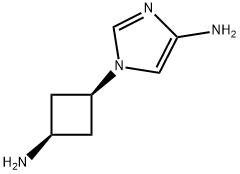 1H-Imidazol-4-amine,1-(cis-3-aminocyclobutyl)-(9CI) Structure