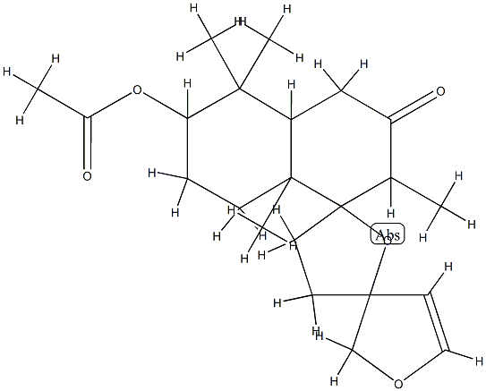 6''-Acetoxy-3',4',4''a,5'',6'',7'',8'',8''a-octahydro-2'',5'',5'',8''a-tetramethyldispiro[furan-3(2H),2'(5'H)-furan-5',1''(2''H)-naphthalen]-3''(4''H)-one 구조식 이미지