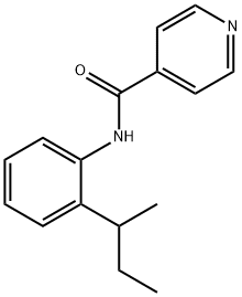 4-피리딘카르복사미드,N-[2-(1-메틸프로필)페닐]-(9Cl) 구조식 이미지