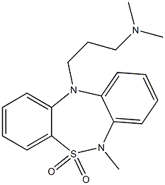 6-Methyl 11 (3-dimethylaminopropyl)dibenzo(c.f)(1,2,5)thiadiazepine 5, 5-dioxyde [French] Structure