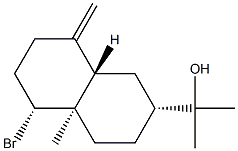 (2R,8aβ)-5α-Bromodecahydro-α,α,4aα-trimethyl-8-methylene-2α-naphthalenemethanol 구조식 이미지