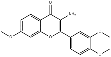 4H-1-Benzopyran-4-one,3-amino-2-(3,4-dimethoxyphenyl)-7-methoxy-(9CI) Structure