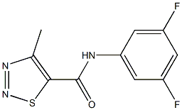 1,2,3-Thiadiazole-5-carboxamide,N-(3,5-difluorophenyl)-4-methyl-(9CI) 구조식 이미지