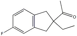 Ethanone,1-(2-ethyl-5-fluoro-2,3-dihydro-1H-inden-2-yl)-(9CI) 구조식 이미지