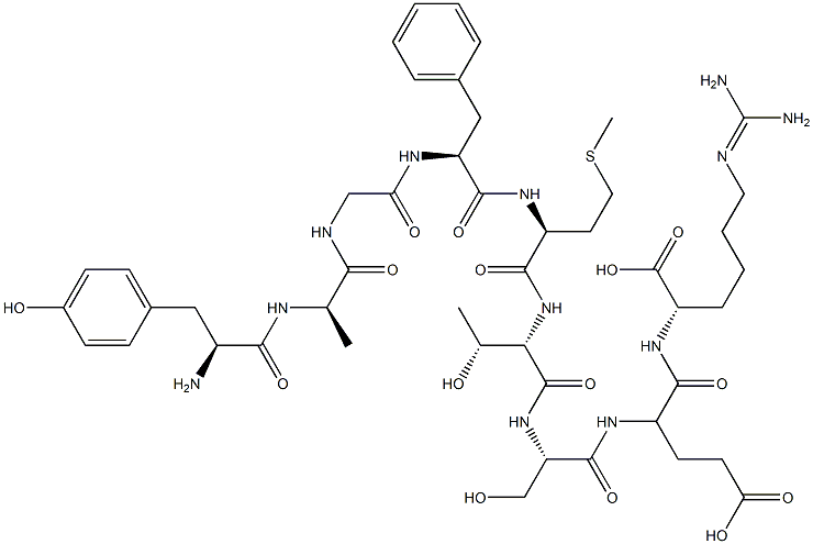베타-리포트로핀(61-69),2-알라닐-69-호모아르기닌- 구조식 이미지