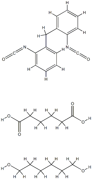 헥산디오익산,1,6-헥산디올과1,1'-메틸렌비스[이소시아나토벤젠]중합체 구조식 이미지