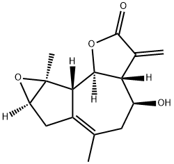 (3aR)-3aβ,4,5,7,7aα,8a,8bβ,8cα-Octahydro-4β-hydroxy-6,8aα-dimethyl-3-methyleneoxireno[2,3]azuleno[4,5-b]furan-2(3H)-one Structure