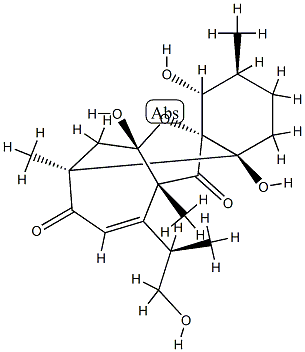 (1R,11S)-1,2,3,4,4a,5,6,9,10,10a-Decahydro-2β,5β,9β-trimethyl-1α,4aβ,11-trihydroxy-8-[(R)-1-methyl-2-hydroxyethyl]-5,9-ethano-10aα,11-epoxybenzocyclooctene-6,10-dione 구조식 이미지