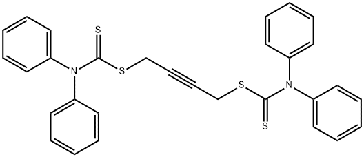 Bis[N,N-diphenyldithiocarbamic acid]2-butyne-1,4-diyl ester Structure