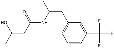3-Hydroxy-N-(α-methyl-m-trifluoromethylphenethyl)butyramide Structure