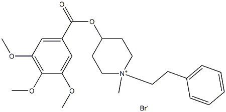 (1-methyl-1-phenethyl-3,4,5,6-tetrahydro-2H-pyridin-4-yl) 3,4,5-trimet hoxybenzoate bromide Structure