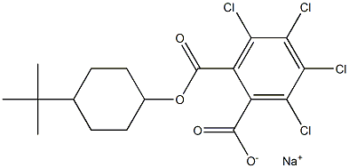 3,4,5,6-테트라클로로-1,2-벤젠디카르복실산1-(4-tert-부틸시클로헥실)2-나트륨염 구조식 이미지