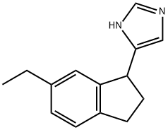 1H-Imidazole,4-(6-ethyl-2,3-dihydro-1H-inden-1-yl)-(9CI) 구조식 이미지
