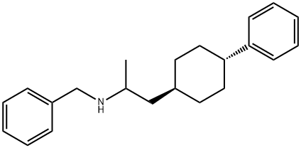 N-[1-메틸-2-(4α-페닐시클로헥산-1β-일)에틸]벤젠메탄아민 구조식 이미지