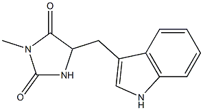 5-(3-indolylmethyl)-3-N-methylhydantoin Structure