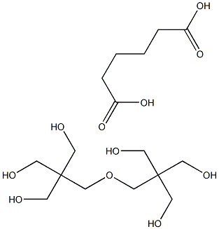 hexanedioic acid, 2-[[3-hydroxy-2,2-bis(hydroxymethyl)propoxy]methyl]- 2-(hydroxymethyl)propane-1,3-diol Structure