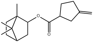 1,7,7-Trimethylbicyclo[2.2.1]heptan-2-yl=3-methylenecyclopentanecarboxylate Structure