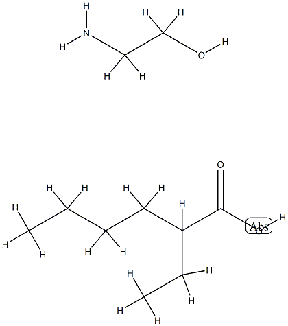2-ethylhexanoic acid, compound with 2-aminoethanol (1:1) Structure