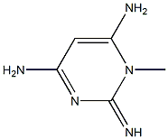 2,4-Pyrimidinediamine,1,6-dihydro-6-imino-1-methyl-(9CI) 구조식 이미지