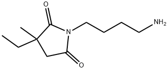 2,5-Pyrrolidinedione,1-(4-aminobutyl)-3-ethyl-3-methyl-(9CI) Structure