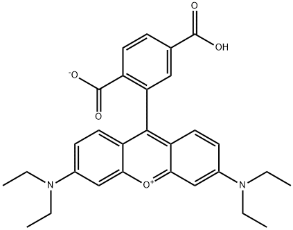 4-carboxy-3-[3-(diethylamino)-6-diethylazaniumylidenexanthen-9-yl]benzoate Structure