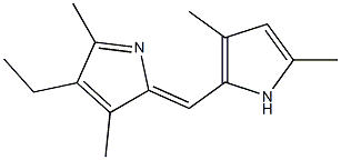 1H-Pyrrole,5-[(3,5-dimethyl-2H-pyrrol-2-ylidene)methyl]-3-ethyl-2,4-dimethyl-(9CI) 구조식 이미지