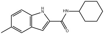 1H-인돌-2-카르복사미드,N-시클로헥실-5-메틸-(9Cl) 구조식 이미지