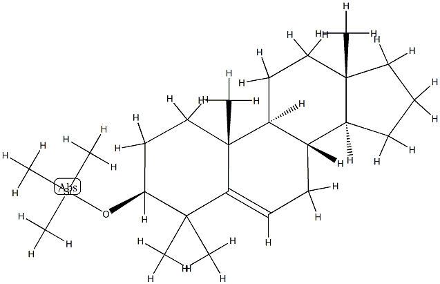 [(4,4-디메틸안드로스트-5-엔-3β-일)옥시]트리메틸실란 구조식 이미지