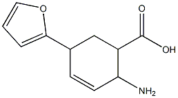 3-Cyclohexene-1-carboxylicacid,2-amino-5-(2-furanyl)-(9CI) Structure