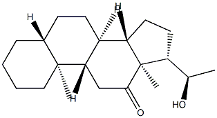 (20R)-20-Hydroxy-5α-pregnan-12-one Structure