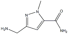 1H-Pyrazole-5-carboxamide,3-(aminomethyl)-1-methyl-(9CI) 구조식 이미지