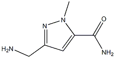 1H-Pyrazole-5-carboxamide,3-(aminomethyl)-1-methyl-(9CI) Structure