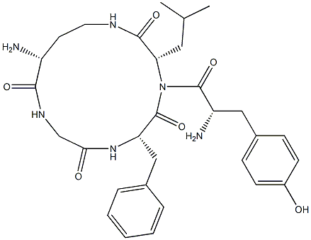 enkephalin-Leu, cyclo-N(gamma)-diNH-butyryl- Structure