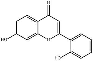4H-1-Benzopyran-4-one,7-hydroxy-2-(2-hydroxyphenyl)-(9CI) 구조식 이미지