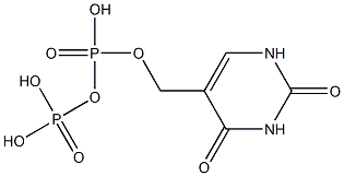 5-((hydroxymethyl)-O-pyrophosphoryl)uracil Structure