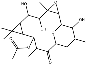 7-Acetyloxy-1a,3,4,7,7a,8,8a,9,10,10a-decahydro-2,9,10-trihydroxy-3,6,8,8,10a-pentamethyl-1b,4a-epoxy-2H-cyclopenta[3,4]cyclopropa[8,9]cycloundec[1,2-b]oxiren-5(6H)-one Structure