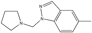 1H-Indazole,5-methyl-1-(1-pyrrolidinylmethyl)-(9CI) 구조식 이미지