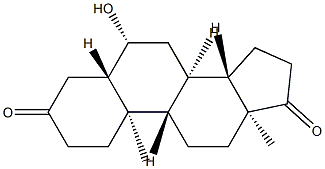 6β-하이드록시-5α-안드로스탄-3,17-디온 구조식 이미지
